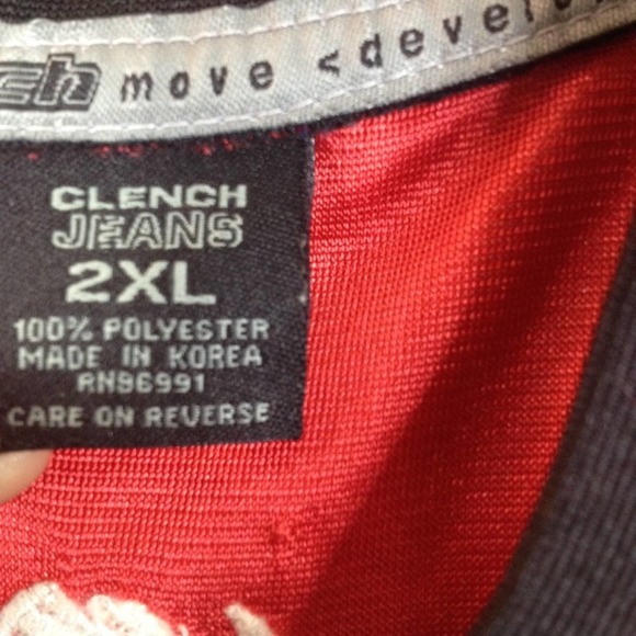 Clench Jeans Jersey Chicago Hall Of Fame Red 22 - Picture 3 of 8